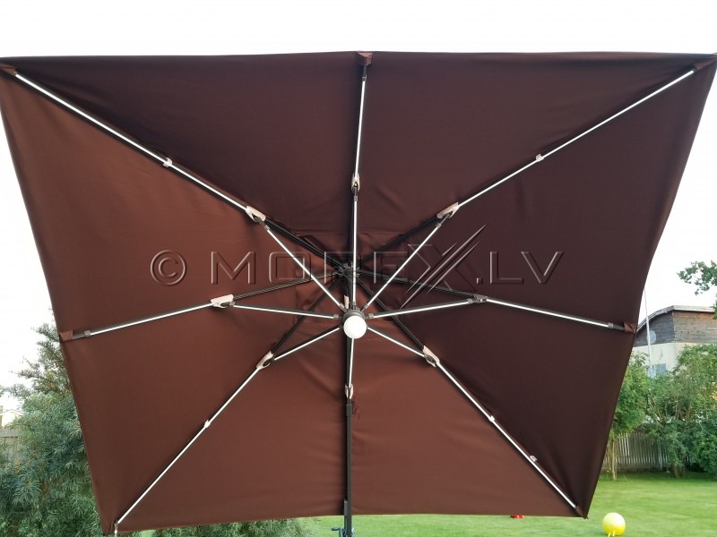 Sun umbrella with lighting Bright Night 3x3 m