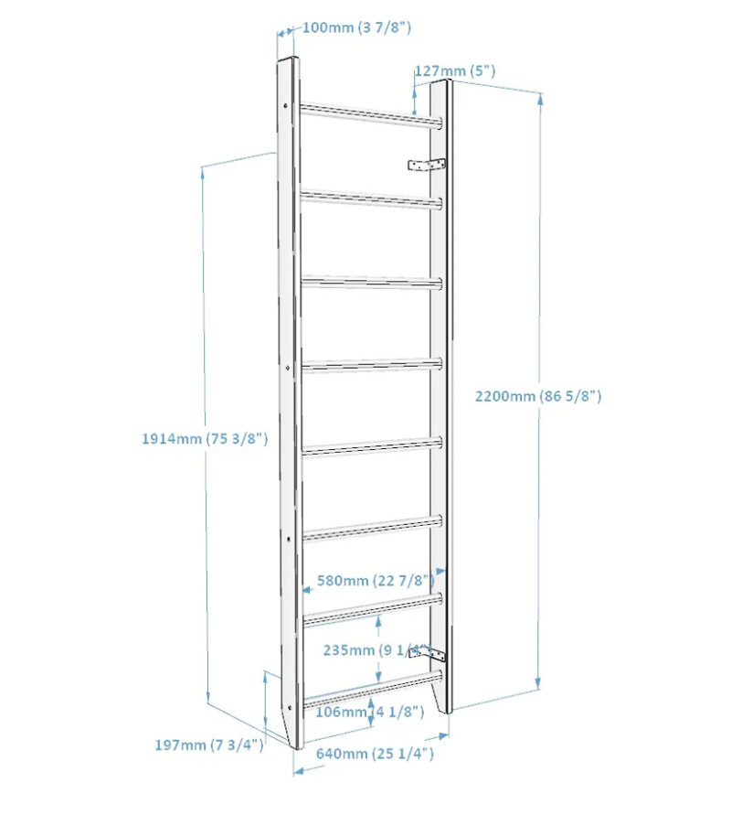 Деревянная шведская стенка RESTPRO® WOOD 230х65 см