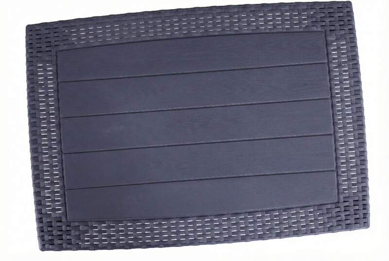 Ротанговый садовый стол 70x50x38 см, серый