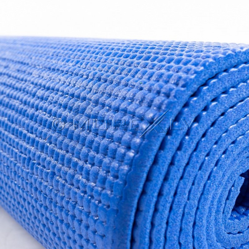 Jogas pilates vingrošanas sporta paklājiņš 173x61x0.5 cm zils