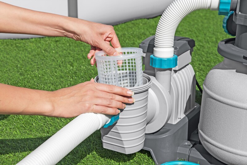 Bestway 58497 baseinu smilšu filtrs un sūknis 6056 L, tvertne 9 kg