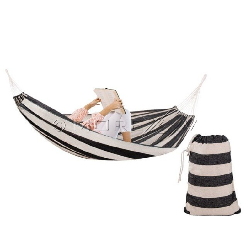 2-seat hammock, black and beige, 200х150 cm