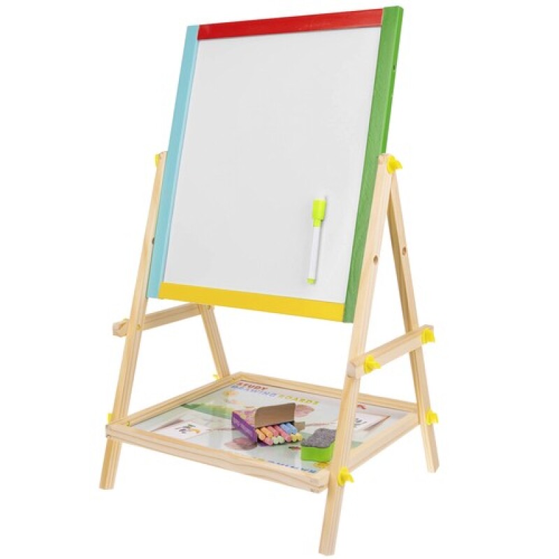 Double-sided wooden board for kids Kruzzel 40x33x65,5 cm