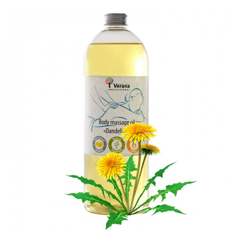Ķermeņa masāžas eļļa Verana Professional, Pienene 1 litrs
