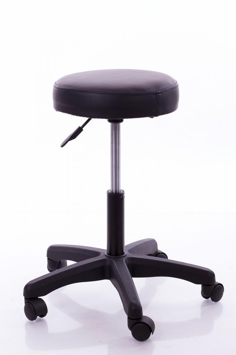 Meistara krēsls RESTPRO® Round 1 black (kosmetologa, masiera krēsls)