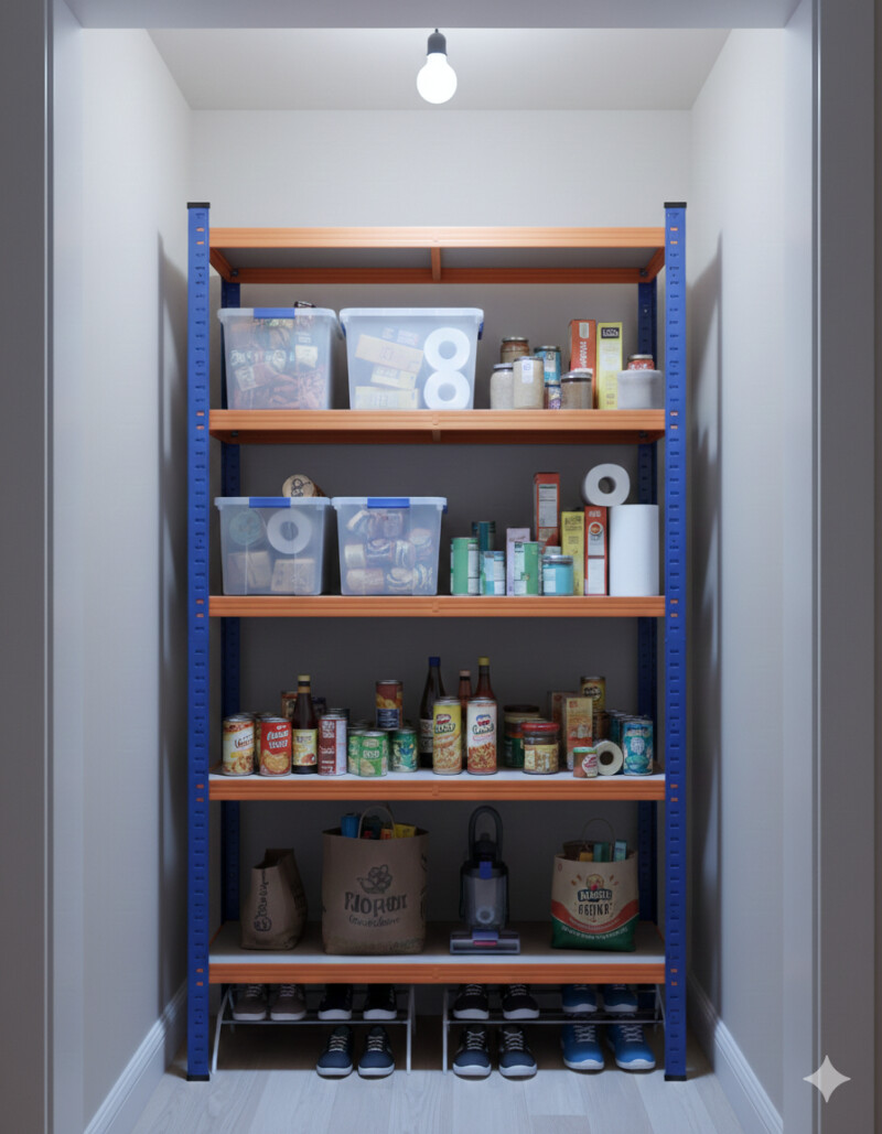 5 līmeņu noliktavas plaukts-stelāža 180x90x40 cm