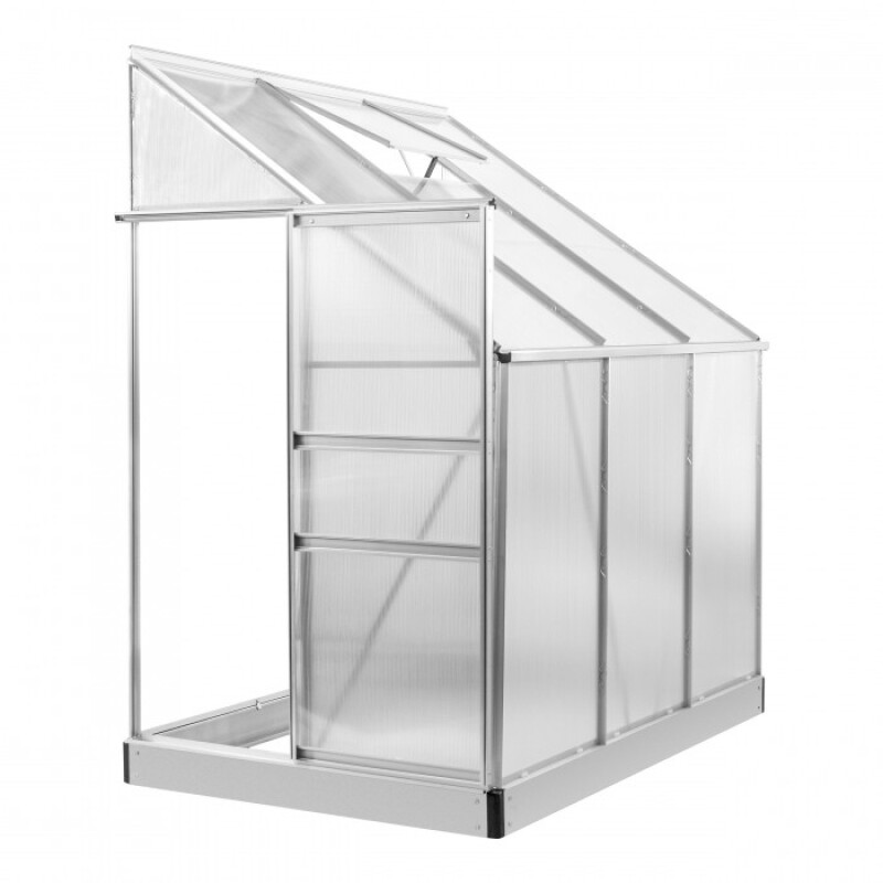 Wall-mounted polycarbonate greenhouse 2.5m² (1.3x1.95m)