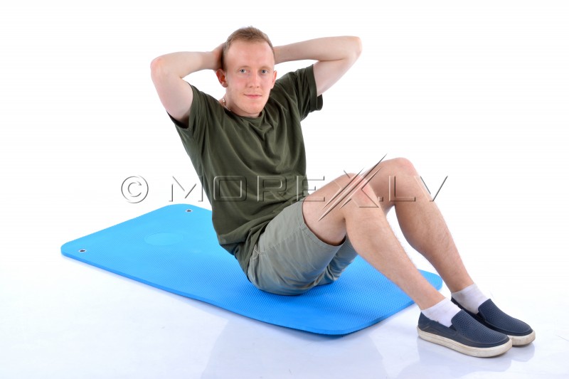 Спортивный коврик для йоги пилатеса аэробики 120x60x1.35см