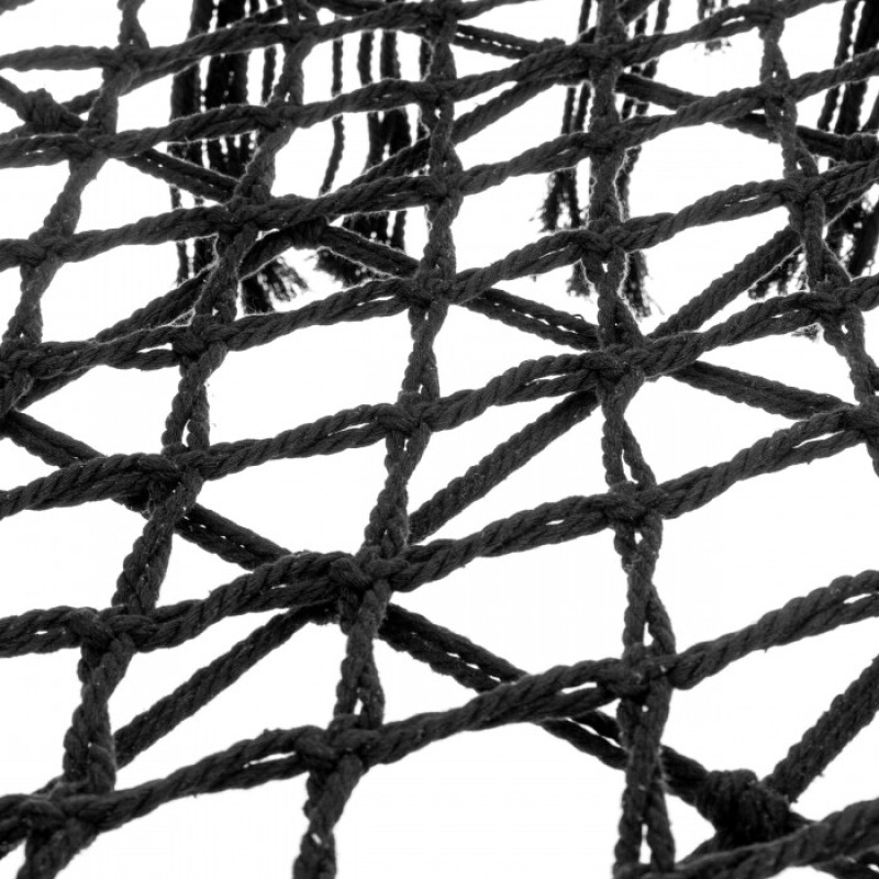 Подвесные плетеные качели Макраме, 1,25 м, чёрные круглые