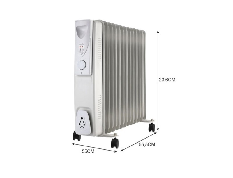 Масляный радиатор 3000W с термостатом, 13 секций