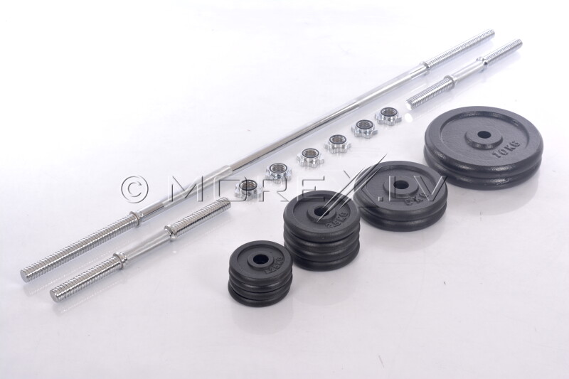 Dumbbell & Metall Barbell Set 57 kg