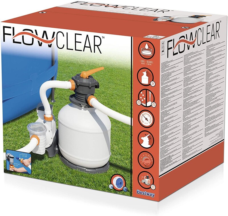 Bestway 58486 sand Filter Pump 11355 L, tank 36kg