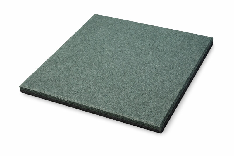 Rubber safety tile KBT 50×50×4.5 cm, green