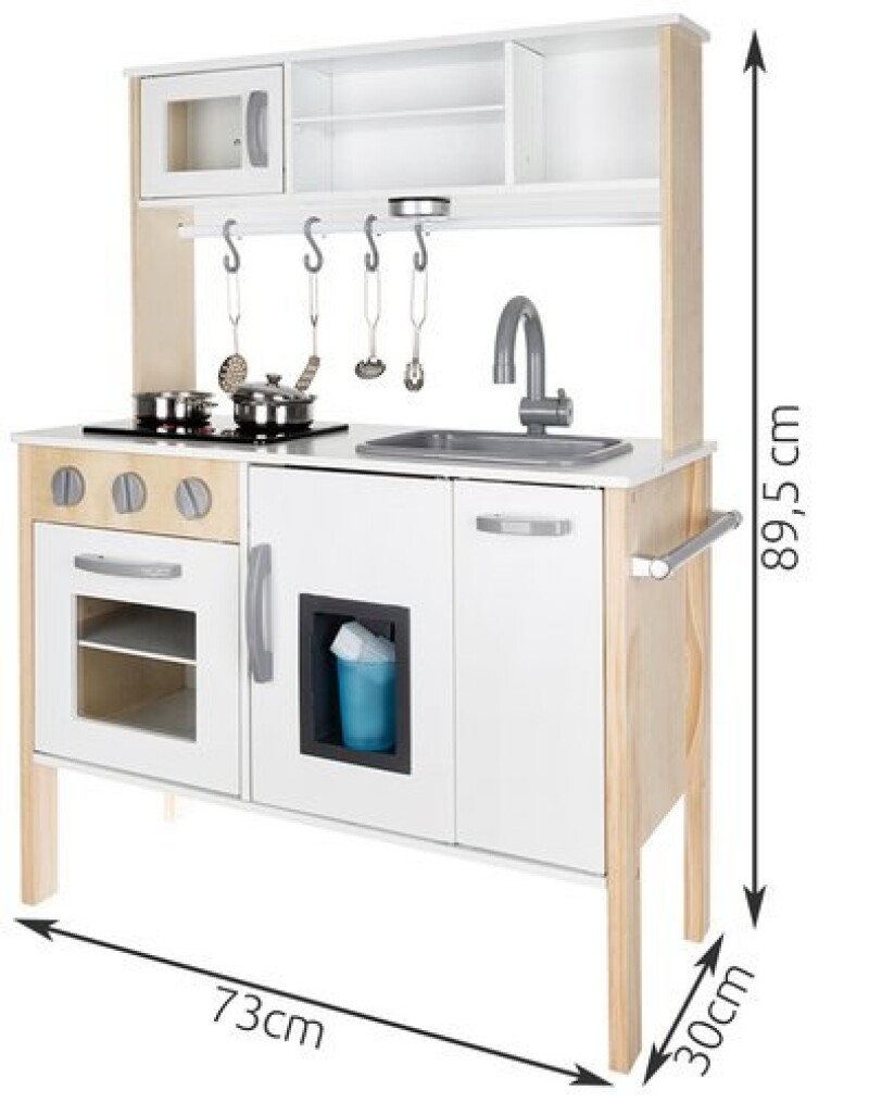 Wooden Play Kitchen, 89,5x73x30 cm