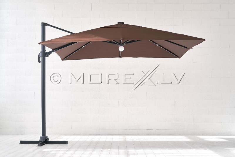 Sun umbrella with lighting Bright Night 3x3 m