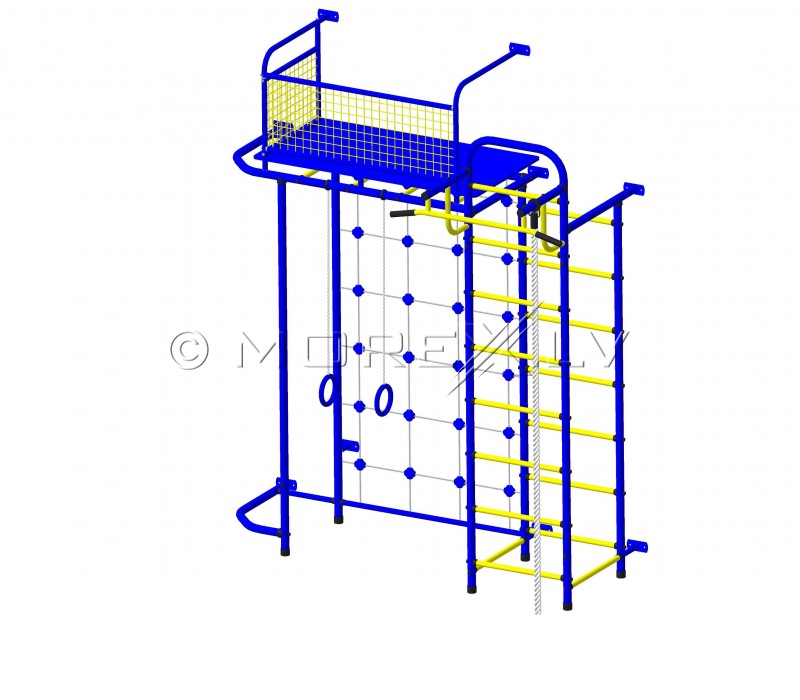 Vaikiškas sporto kompleksas Pioner-C6C mėlynai geltonas