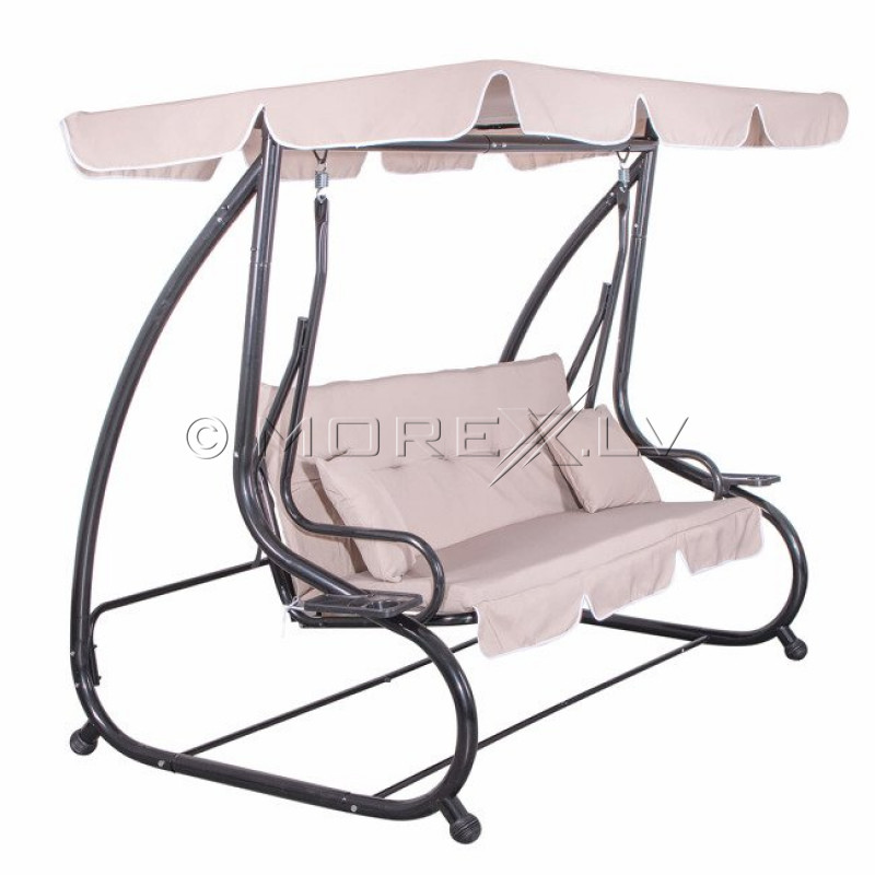 Garden swing 200х120 cm, 3-seat, beige