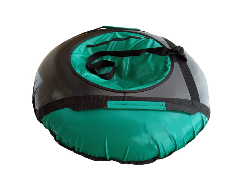 Piepūšamās ragavas “Snow Tube” 110 cm, Melns-Zaļš, sniega kamera