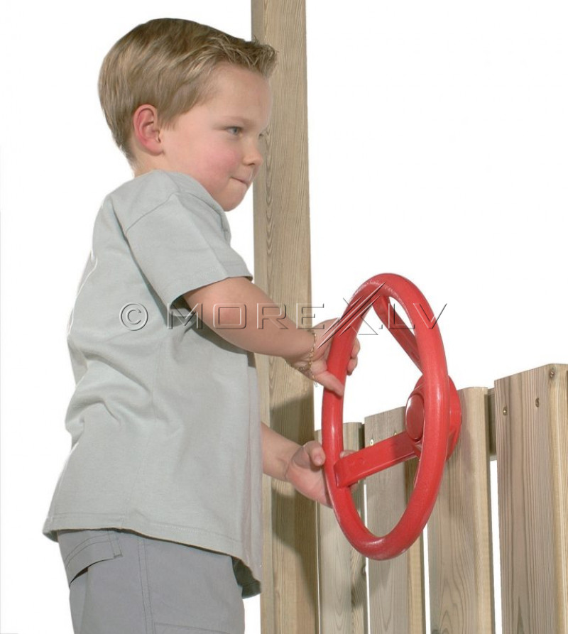 Bērnu stūre ar stiprinājumiem, КВТ, Ø 300 mm, sarkans