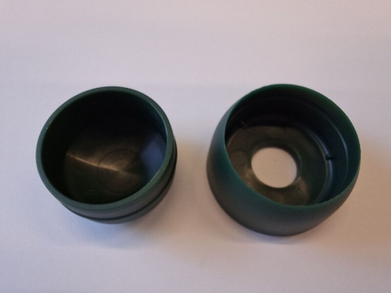 Plastmasas vāciņš skrūvēm 12 mm, zaļš