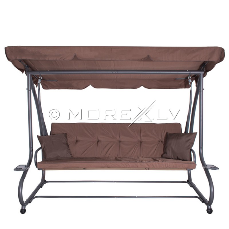 Garden swing 240x120, 4-seater, brown