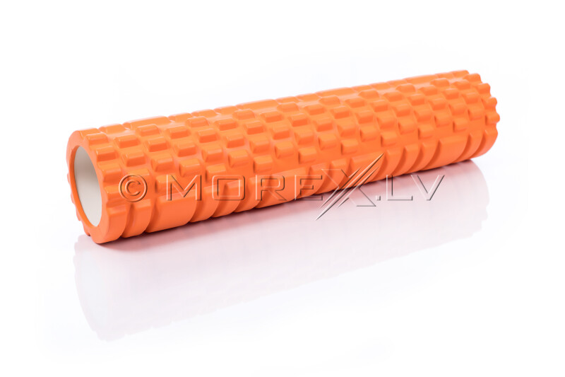 Masāžas jogas pilates putu rullis Yoga Roller 14x62cm, oranža