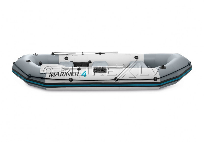 Inflatable 4-seat boat Intex 68376 MARINER 4 Boat Set, hard floor (328x145x48)