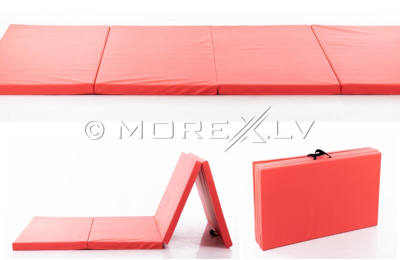 Folding sports mat 122x244cm red