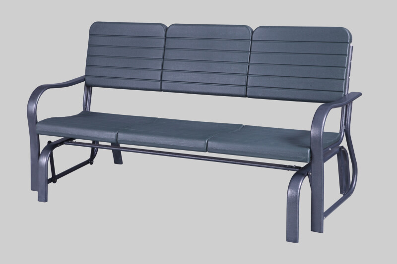 3-местная садовая скамейка со спинкой 170x74x90 см, темно-зеленая