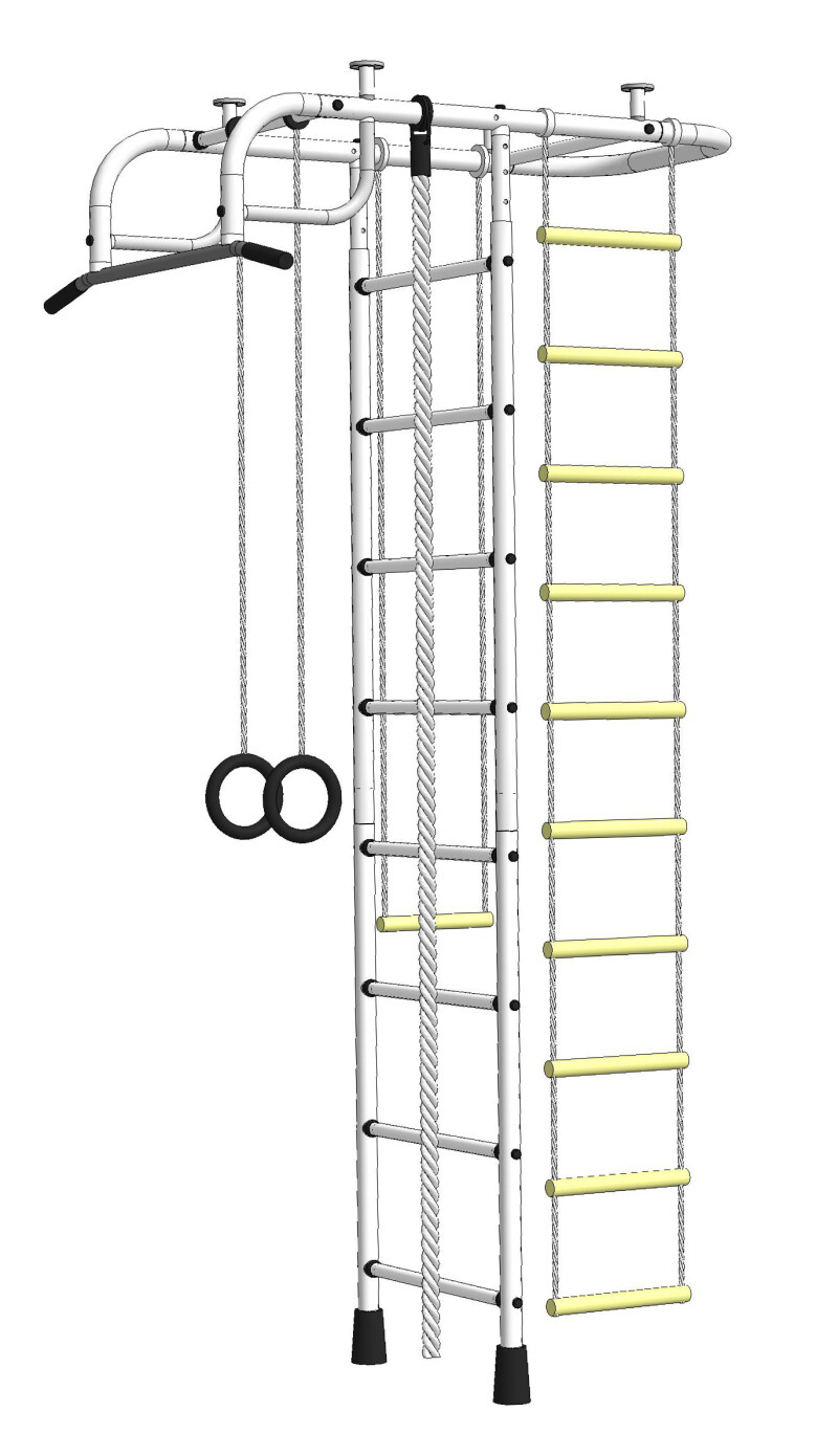 Детский спортивный комплекс Пионер-А красно-жёлтый (шведская стенка)