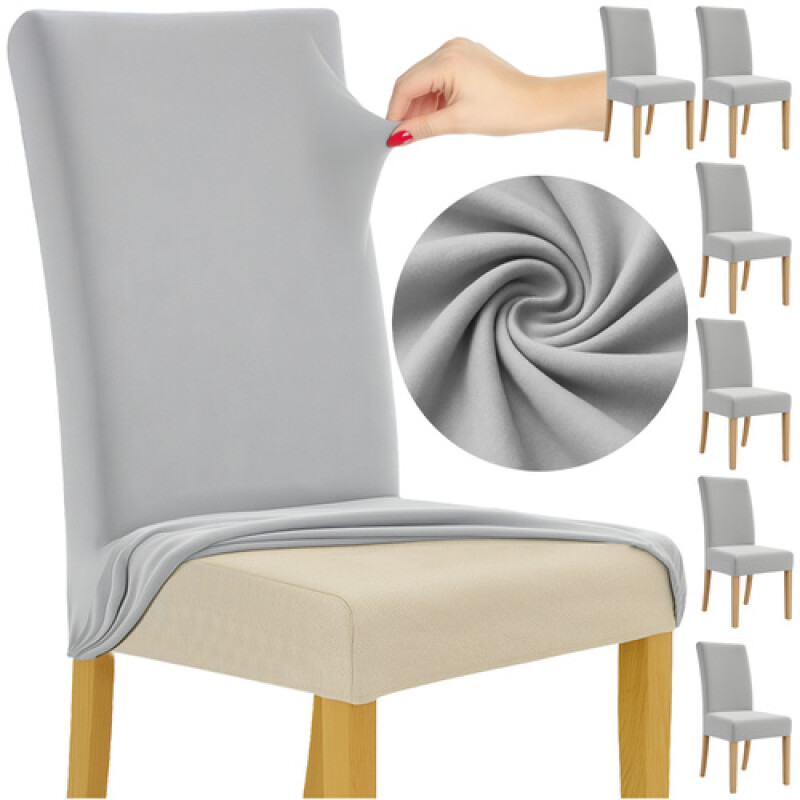 Chair covers 6 pcs., light gray