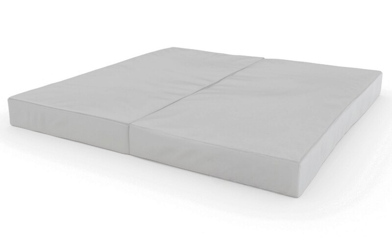 Folding sports mat 100x100 cm, light gray