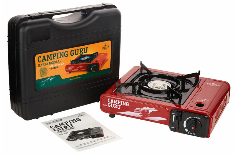 Pārnēsājamā gāzes plīts "Camping Guru TS-250", Zils