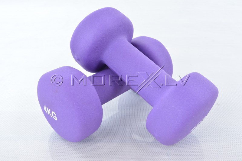 Two vinyl dumbbells 4 kg