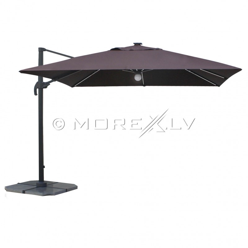 Sun umbrella with lighting Bright Night 3x3 m