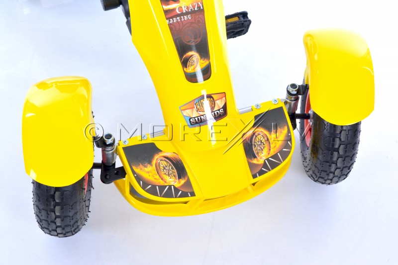 Velokart (Velomobile) Go-Kart F618 Yellow (4-10 years)