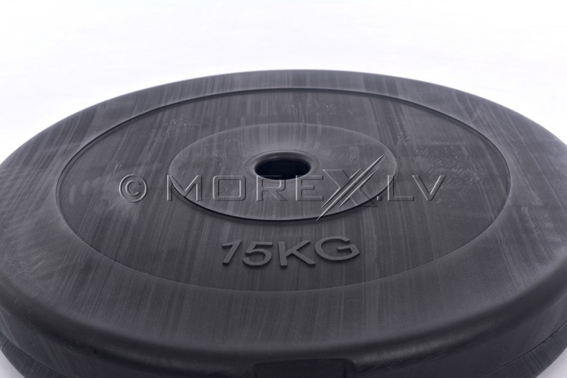 Vinyl weight disk for barbells and dumbbells (plate) 15kg (31,5mm)