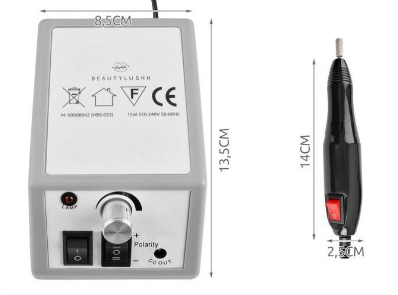 Manicure and Pedicure Drill Apparatus with Accessories (8943)