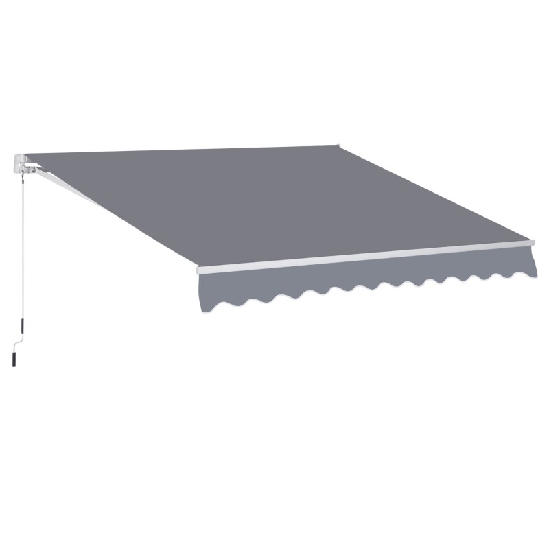 Retractable Patio Awning / Sun Shade 3x2 m, grey