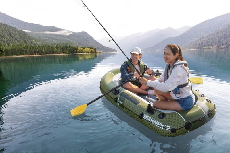 Надувная 2-местная лодка Intex Seahawk 2, 236x114x41 см, 66332