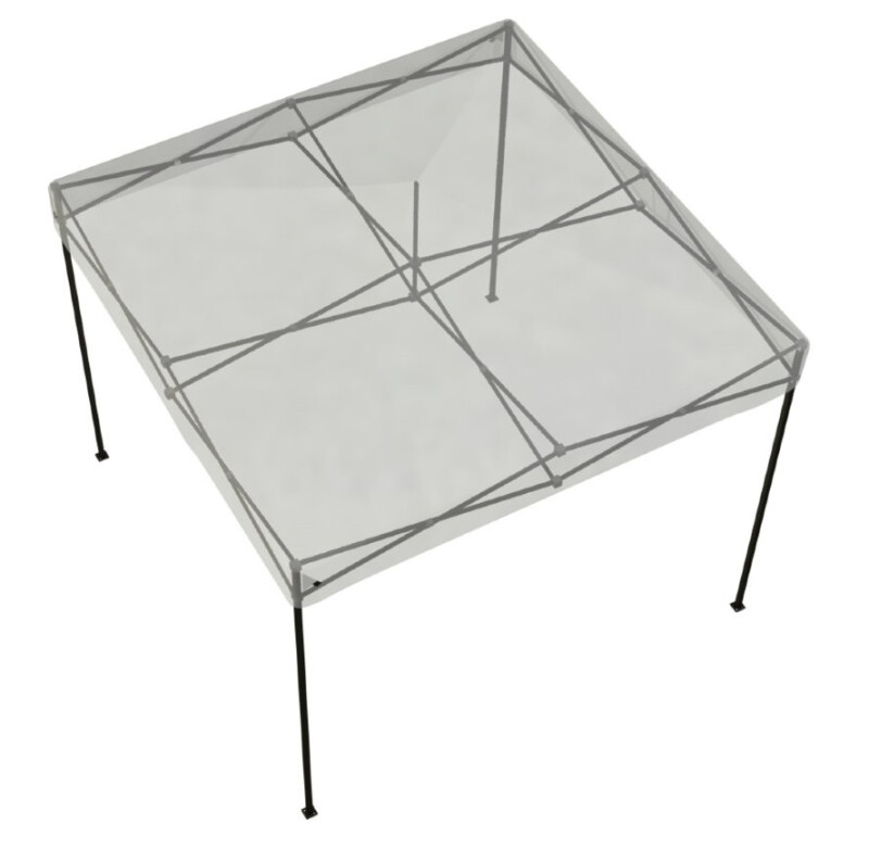 Pop Up Saliekamā nojume 2.92x2.92 m, ar sienām, Bēša, H sērija, tērauds (tents, paviljons, telts)