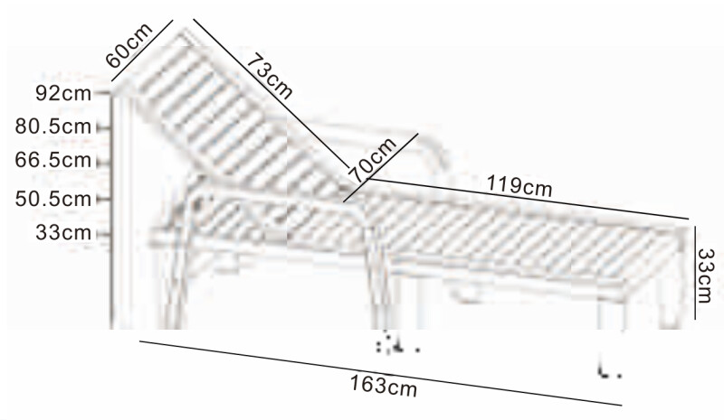 Деревянный садовый лежак, коричневый