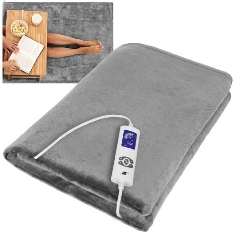 Electric heating blanket 180x130 cm, grey