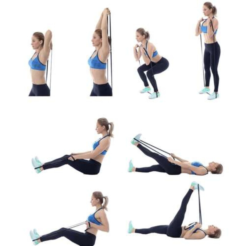 Фитнес резинки, эспандеры с дверным креплением, 4 шт.