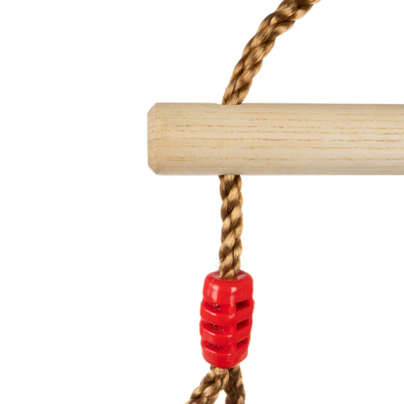 Wooden trapeze with metal rings, 430/100 mm