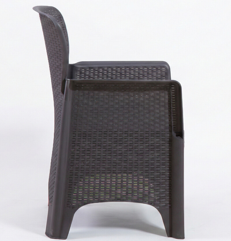 Rotanga dārza krēsli 2 gab., pelēki