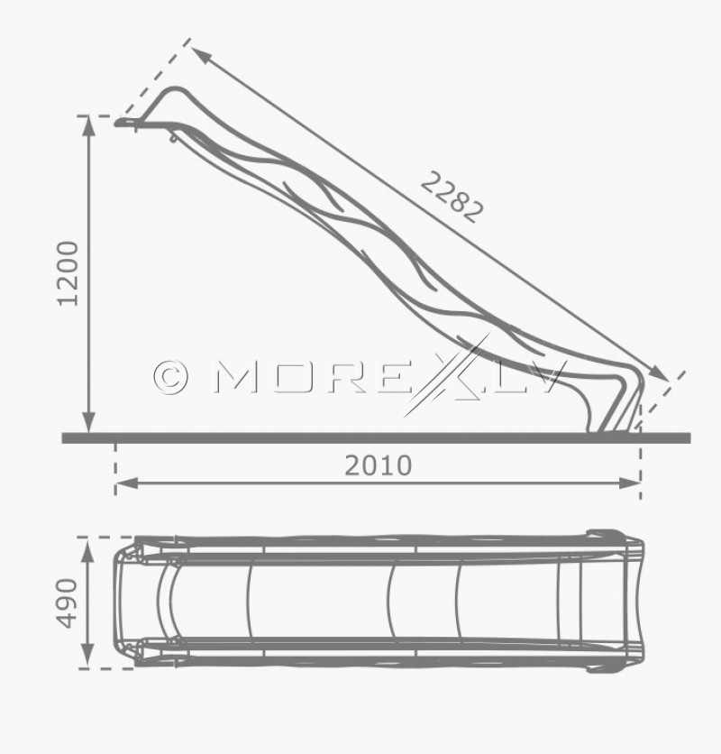 Slide КВТ “reX” 2.3 m, height 1.2 m, red