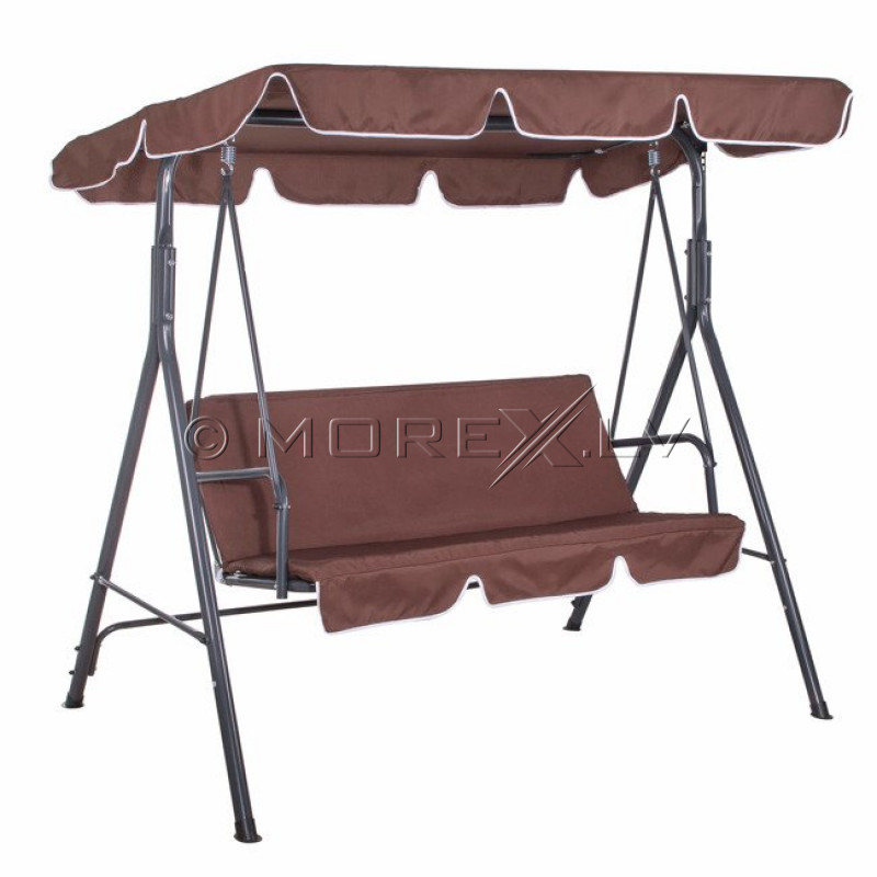 Garden swing, 170x110 cm, 3-seater, brown (Swing sofa)