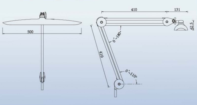 Galda lampa (kosmetologiem, pedikīram) 9501LED