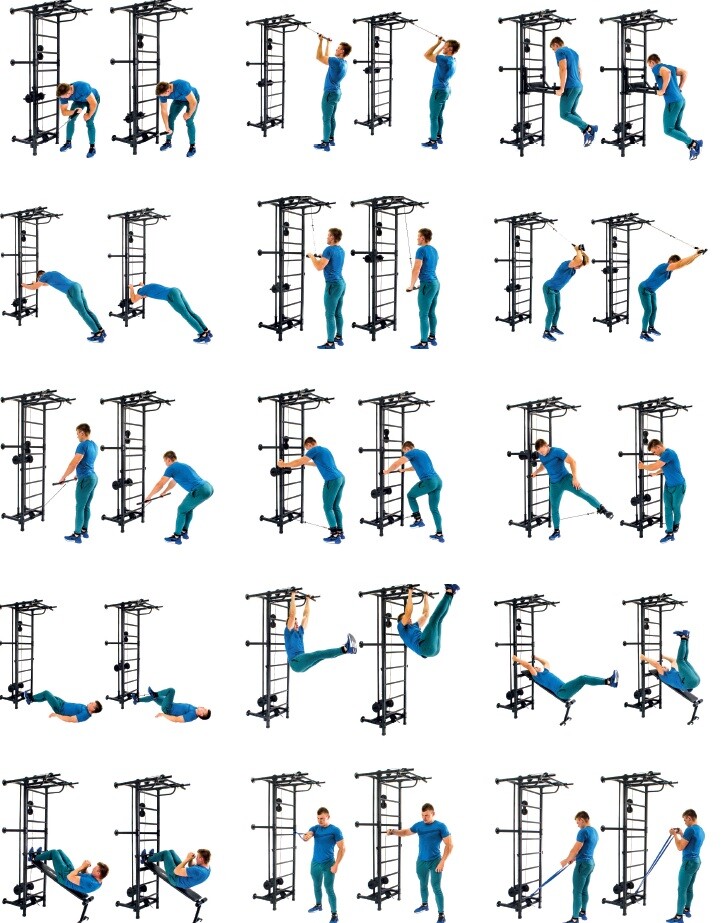 Sporta komplekss KRAFT SystemLight 3in1, melna